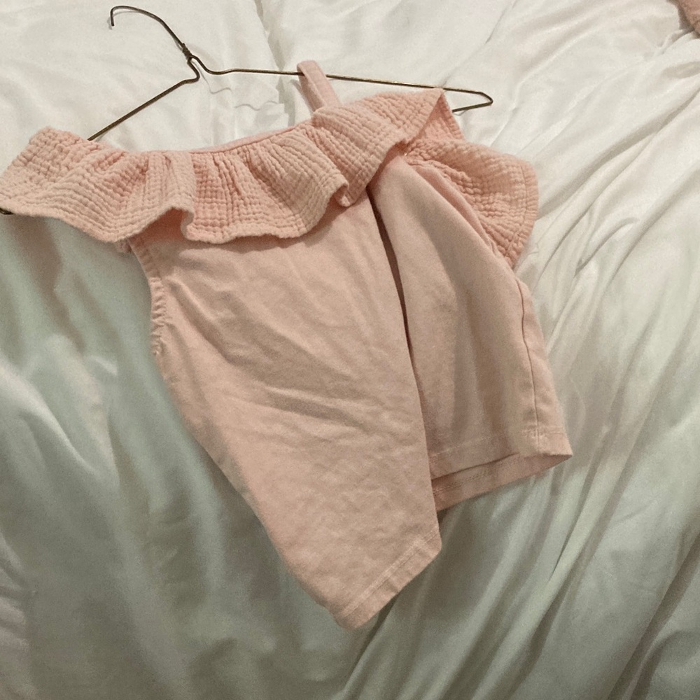 Pink Off-The-Shoulder Ruffled Top - Picture 14 of 14
